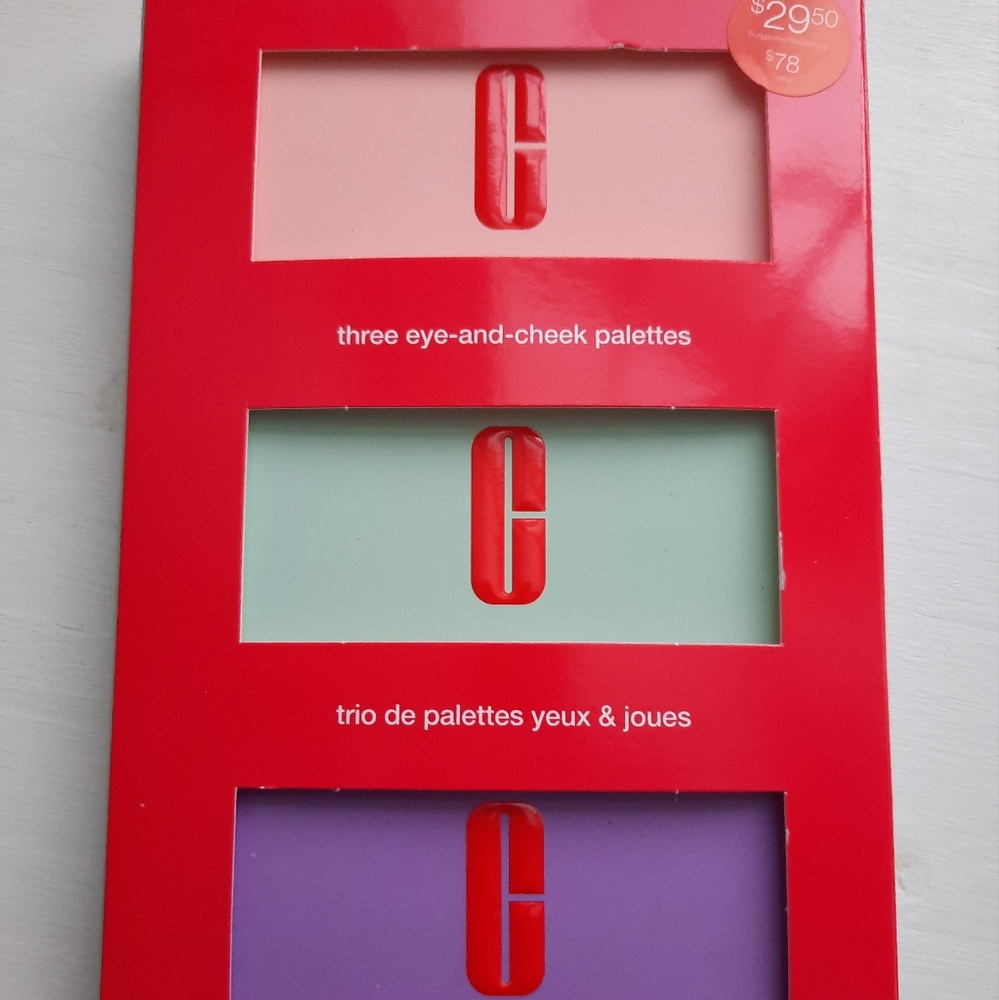 Clinique three eye and cheek palettes